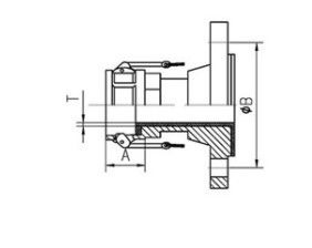 DIN 2828 PTFE Lined Pipe Fittings SS304  1-1/2" Hose Coupler With Fixed Flange