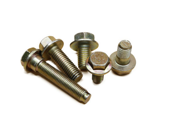 Carbon steel Zinc Yellow Plated Metric Din 6921 DIN 6923 Serrated  Hex Flange Bolt and Nuts